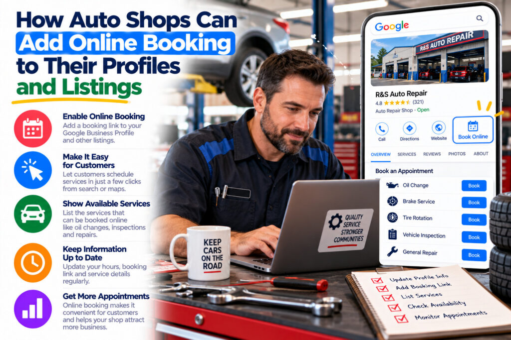 How Auto Shops Can Add Online Booking to Their Profiles and Listings